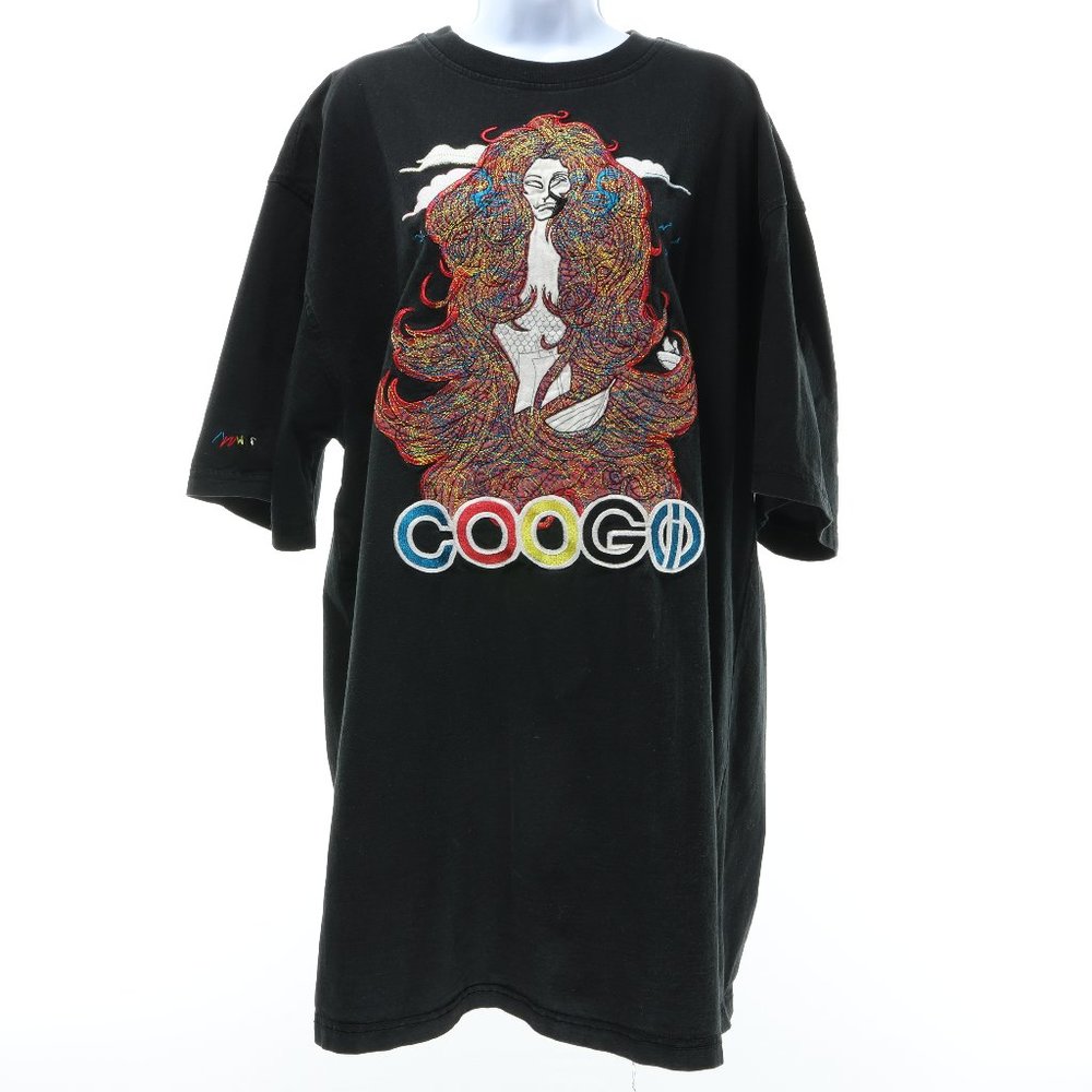 Coogi Women of the Sea Embroidered T-Shirt Size 3XL Black